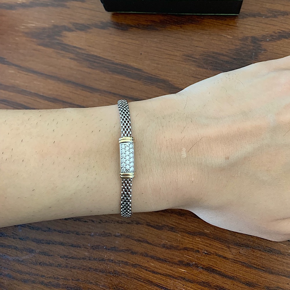 Ross Simons Sterling Silver 14K Gold Bracelet